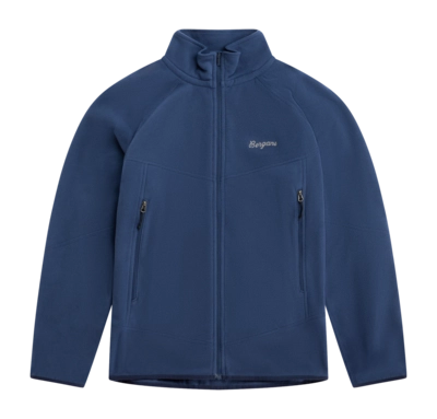 Vest Bergans Kids Junior Fleece Midlayer Jacket Navy Blue Regular Fit