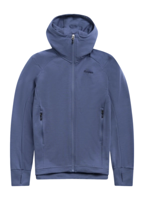 Vest Bergans Men Rabot Merino Tech Midlayer Hoodie Granite Blue Slim Fit