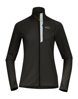 Vest Bergans Women Y LightLine Essence Dark Shadow Grey/Pearl Grey Midlayer Jacket Slim Fit