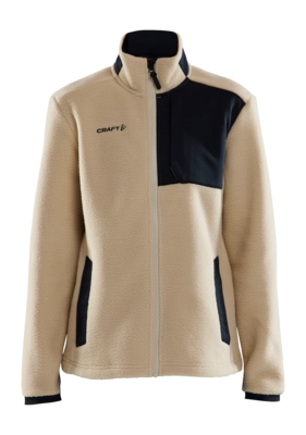 Vest Craft Women Adv Explore Pile Fleece Jack Ecru/Black