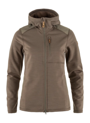 Vest Fjällräven Women Keb Fleece Hoodie Suede Brown