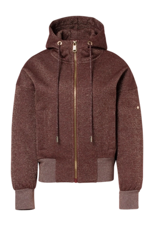Vest Goldbergh Women Alura Vino Rosso Lurex Melange Losse pasvorm
