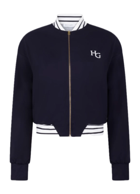 Vest House of Gravity Women Active Bomber Jacket Deep Blue X White Stripe