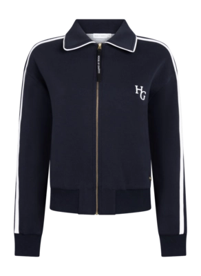 Vest House of Gravity Women Contrast Zip Jacket Deep Blue X White