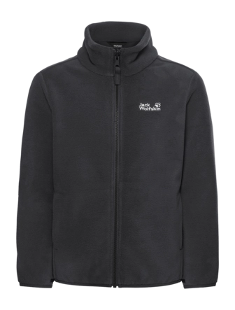 Vest Jack Wolfskin Kids Taunus 200 FZ Black 0,23 kg