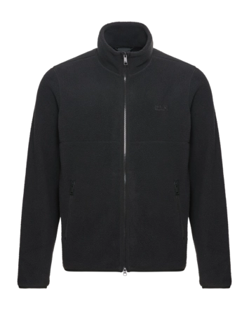 Vest Jack Wolfskin Men Lite Curl FZ Black Regular Fit