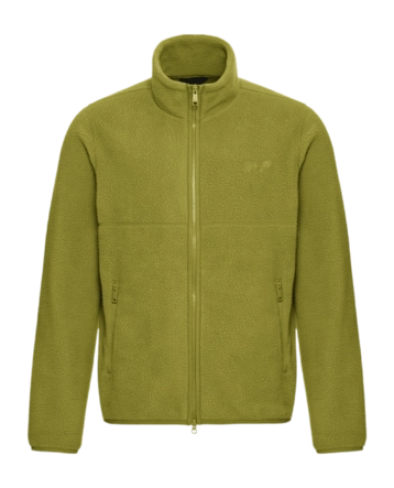 Vest Jack Wolfskin Men Lite Curl FZ Khaki Green Regular Fit