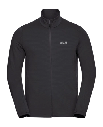 Vest Jack Wolfskin Men Litestride FZ Black Slim Fit