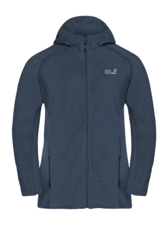 Vest Jack Wolfskin Women Rotwand Hooded FZ Midnight Sky Regular Fit