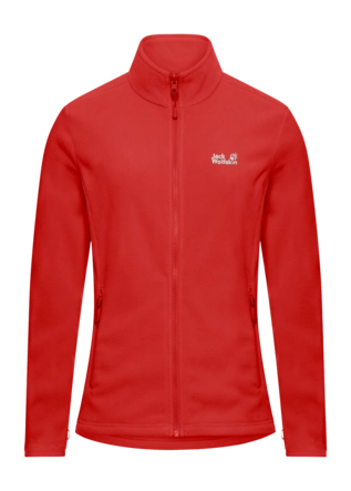 Vest Jack Wolfskin Women Taunus 100 FZ Siren Red Regular Fit