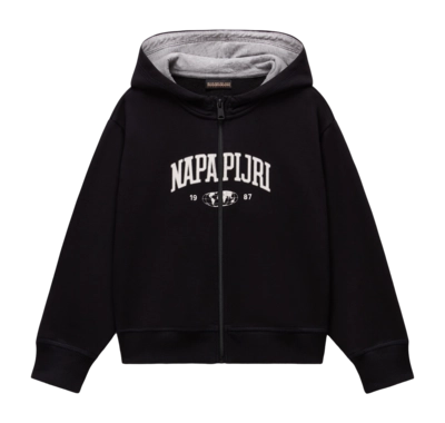 Vest Napapijri Kids B-Inot Full Zip Hoodie Black Beauty