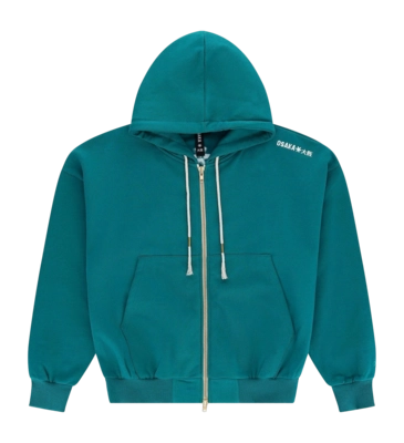 Vest Osaka Men Full Zip Hoodie Transformative Teal Relaxed Fit