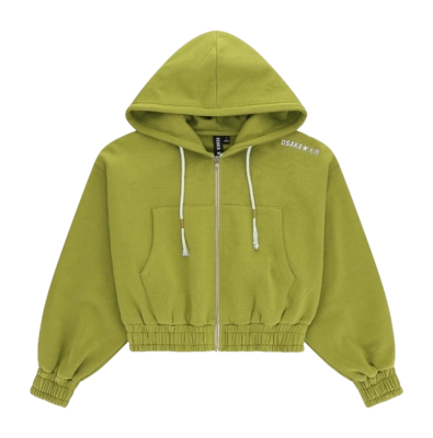 Vest Osaka Women Full Zip Hoodie Cropped Ferite Relaxed Oversized
