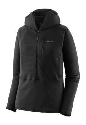 Vest Patagonia Women R1 P/O Hoody Black