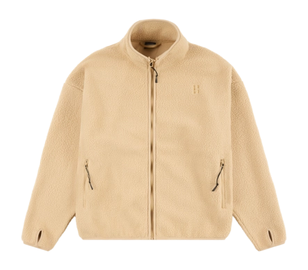 Vest Poederbaas Men Four Seasons Sherpa Jacket Warm Sand Regular Fit