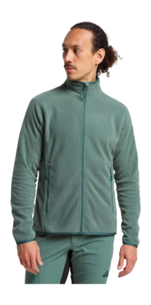 Vest Tenson Men Himalaya Full Zip Fleece Dark Green Relaxed Fit