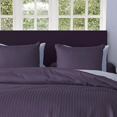 Dekbedovertrek Heckett & Lane Refined Uni Stripe Vintage Purple Satijn