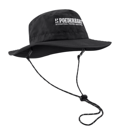 Vissershoed Poederbaas Unisex Freeride Bucket Hat Black UPF 50