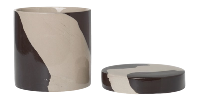 食器 ferm LIVING Inlay Container Sand/Brown Container Ferm Living Inlay Small Sand/Brown | Cookwarestore