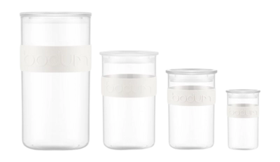 Voorraadpotten Bodum Presso Met Siliconen Band Wit (Set van 12)