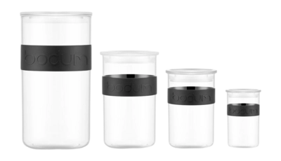 Voorraadpotten Bodum Presso Met Siliconen Band Zwart (Set van 12)