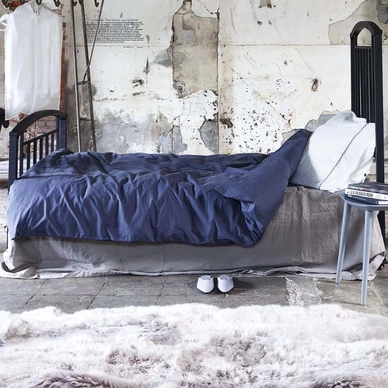 Dekbedovertrek VT Wonen Momo Dark Grey/Blue Linnen