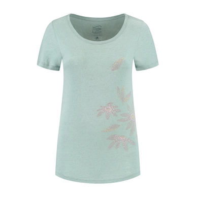 T-Shirt Blue Loop Women Denimcel Morning Glory Agave Green