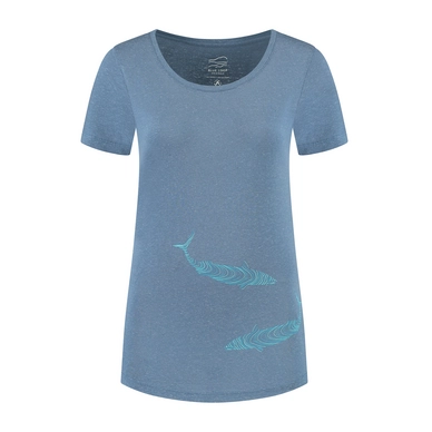 T-Shirt Blue Loop Women Denimcel Swimming Fish Indigo