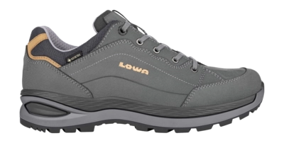 Wandelschoen Lowa Women Renegade Evo GTX Lo Wide Graphite/Apricot Vibram Rene Trac