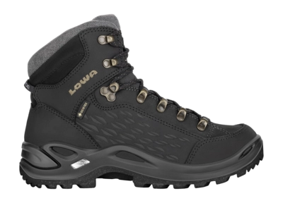 Wandelschoen Lowa Women Renegade Warm GTX Mid Black/Champagne VIBRAM EVO ICETREK