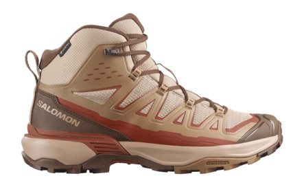 Wandelschoen Salomon Men X Ultra 360 Edge Mid Gtx Safari / Arabian Spice Contagrip
