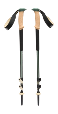 Wandelstokken Black Diamond Dames en Heren Trail Cork Laurel Green Trekking Poles (100 - 140 cm) 494 gram