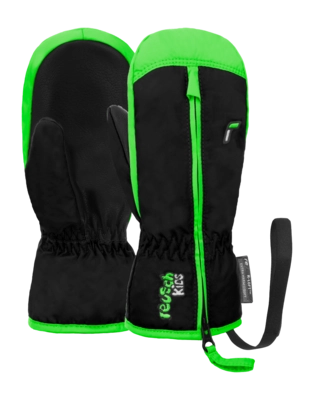 Want Reusch Baby Ben Mitten Black / Neon Green R-LOFT