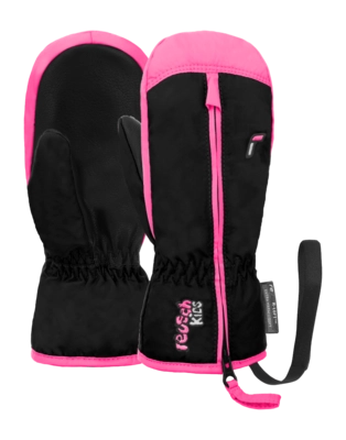 Want Reusch Kids Ben Mitten Black / Knockout Pink R-LOFT