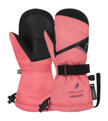 Want Reusch Kids Kaden Down R-TEX XT Mitten Wild Rose