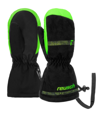 Want Reusch Kids Maxi R-TEX XT Mitten Black / Green Gecko TecFill