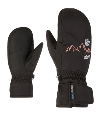 Want Ziener Girls Laillani Z AS Mitten Black Junior Girls AQUASHIELD