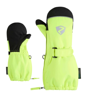 Want Ziener Kids Lanupo Z AS Mitten Mini Poison Yellow AQUASHIELD