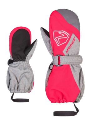 Want Ziener Kids Laurus Z AS Mitten Mini Light Mélange Neon Pink Aquashield