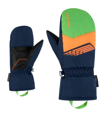 Want Ziener Kids Lavivo Z AS Mitten Dark Navy Pale Green Junior ZIENER AQUASHIELD