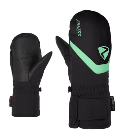 Want Ziener Kids Loriano AS(R) Mitten Glove Gray Ink Camo AquaShield