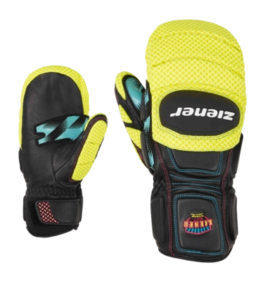 Want Ziener Men Gatoro Z PR Mitten Black Poison Yellow PrimaLoft Gold