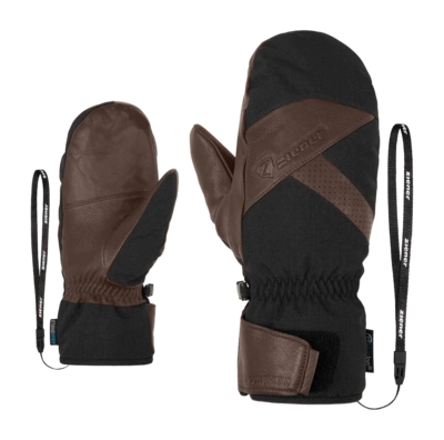 Want Ziener Men Gettero Z AS AW Mitten Dark Brown AQUASHIELD