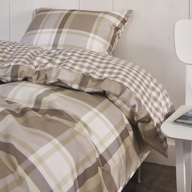 Bettwäsche Vanezza Warrington Check Sand Mako-Satin
