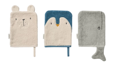 Washandje Liewood Sylvester Washcloth Arctic Sea / Ocean View (Set van 3)