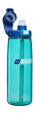 Waterfles Nalgene Straw Bottle Blue Aqua/Dark Blue Cap 650 ml