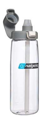 Waterfles Nalgene Straw Bottle Clear / Gray Cap 650 ml