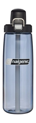 Waterfles Nalgene Straw Bottle Grey / Black Cap 650 ml