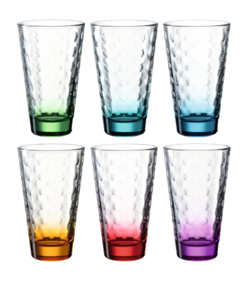 Waterglas Leonardo Optic Assorti 300 ml (Set van 6)