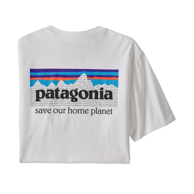 T-Shirt Patagonia Men P-6 Mission Organic White